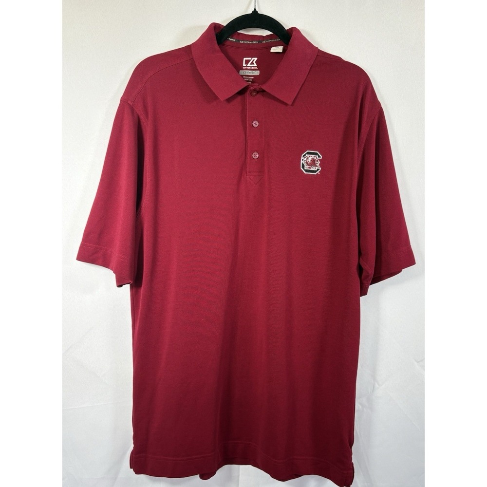 Cutter& Buck polo shirt size L south carolina gamecocks short sleeve